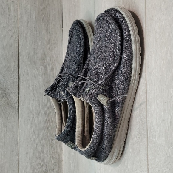 Hey Dude Mens Wally Woven Carbone Loafer Slip on shoes sz 13 - Picture 1 of 12